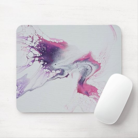 Abstract wit paars patroon. muismat (Met muis)