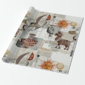 Abstract with ethnic elements cadeaupapier (Uitgerold)