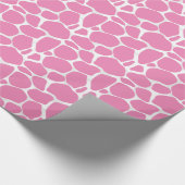 Abstract witte en roze luipaard patroon cadeaupapier (Hoek)
