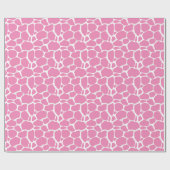 Abstract witte en roze luipaard patroon cadeaupapier (Vlak)