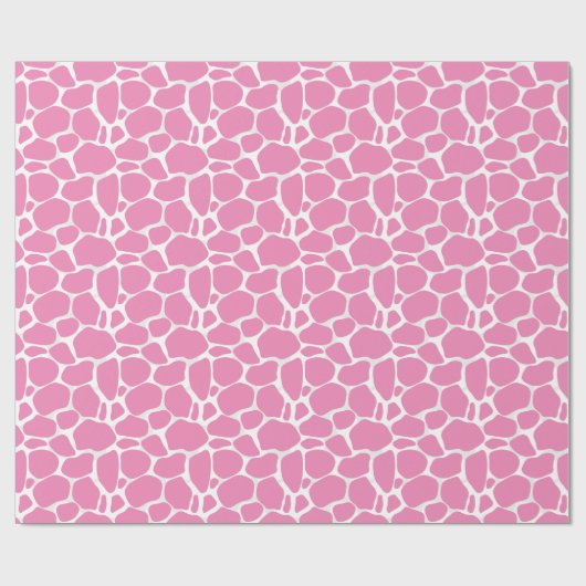 Abstract witte en roze luipaard patroon cadeaupapier (Vlak)