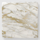 ABSTRACT WITTE GOLD STENEN ONDERZETTER (Voorkant)