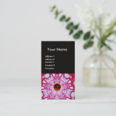 ABSTRACT WITTE RODE STAR, RUBY GEMSTONE MONOGRAM VISITEKAARTJE (Staand voorkant)