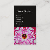 ABSTRACT WITTE RODE STAR, RUBY GEMSTONE MONOGRAM VISITEKAARTJE (Voorkant)