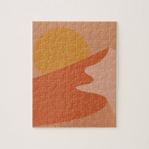 Abstract woestijngebergte — Landschapsillustratie Legpuzzel