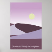Abstract woestijnlandschap Paarse kunst Poster (Voorkant)