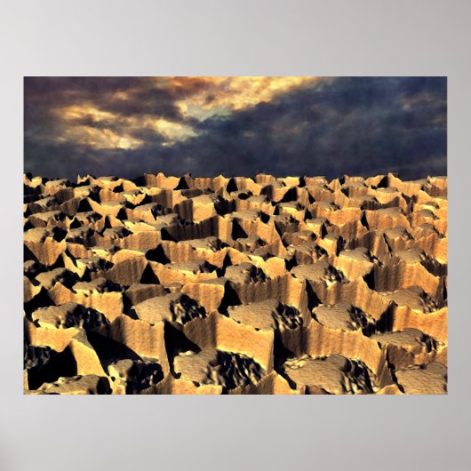 Abstract woestijnlandschap poster (Voorkant)