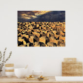 Abstract woestijnlandschap poster (Keuken)