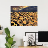 Abstract woestijnlandschap poster (Thuiskantoor)