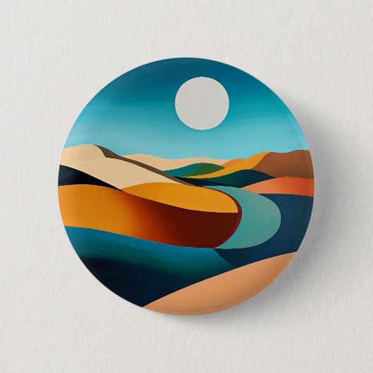 Abstract woestijnlandschap ronde button 5,7 cm (Voorkant)