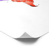 Abstract Wold Map Poster (Hoek)