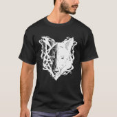 Abstract Wolf Head Geometric T-shirt (Voorkant)