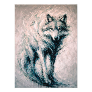 Abstract Wolf Painting Foto Afdruk