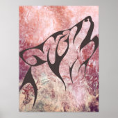 Abstract Wolf Print Poster (Voorkant)