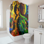 abstract woman 002 douchegordijn (In situ)