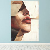 Abstract woman decorative frame canvas afdruk (Insitu (Houten vloer))