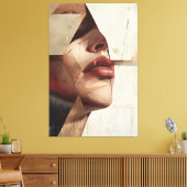 Abstract woman decorative frame canvas afdruk (Insitu (Woonkamer))