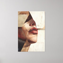 Abstract woman decorative frame canvas afdruk