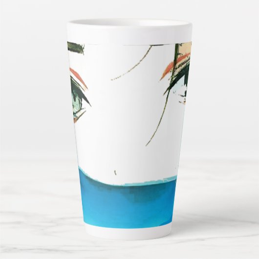 abstract women face latte mok (Voorkant)