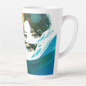 abstract women face latte mok (Rechts)