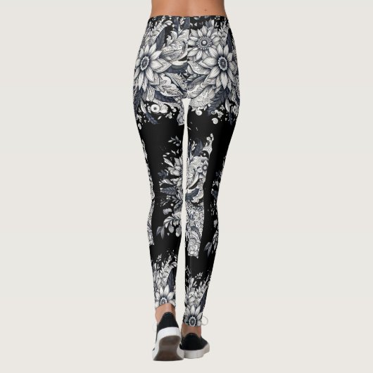 abstract women face leggings (Achterkant)