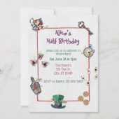 Abstract Wonderland Birthday Invitation Kaart (Voorkant)