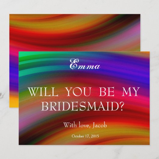 Abstract word jij mijn uitnodiging voor het briefh (Voorkant / Achterkant)