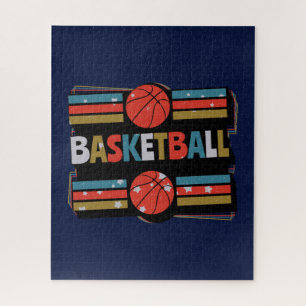 Abstract Word-kunst met Basketball - minimalistisc Legpuzzel