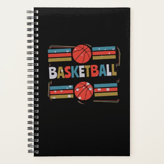 Abstract Word-kunst met Basketball - minimalistisc Planner (Voorkant)