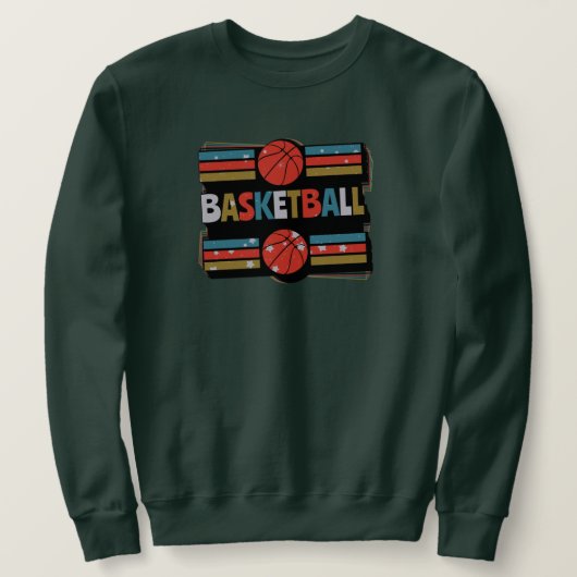 Abstract Word-kunst met Basketball - minimalistisc Trui (Design voorkant)