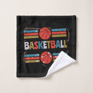 Abstract Word-kunst met Basketball - minimalistisc Washandje