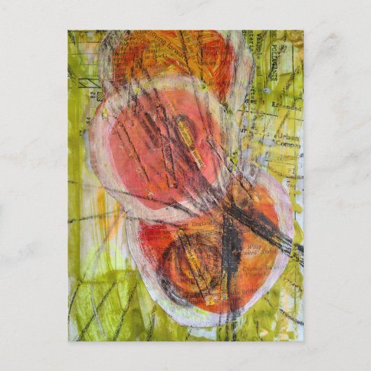 abstract words collage  briefkaart (Voorkant)