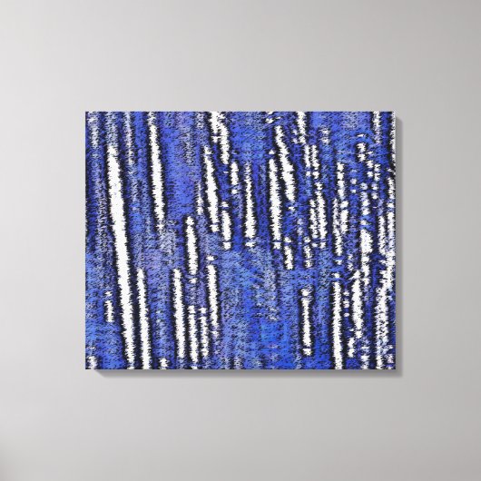 Abstract Woud Koningsblauw Canvas Afdruk (Voorkant)