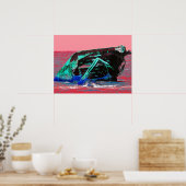 Abstract Wrak Roze Poster (Keuken)