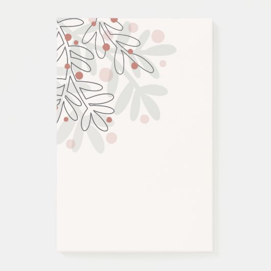 Abstract Xmas holidays mistletoe Post-it® Notes (Voorkant)
