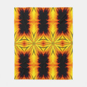 Abstract Yellow And Brown Pattern Art Fleece Deken (Voorkant)