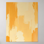 Abstract Yellow and Cream Paint Strokes Poster (Voorkant)