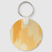 Abstract Yellow and Cream Paint Strokes Sleutelhanger (Voorkant)