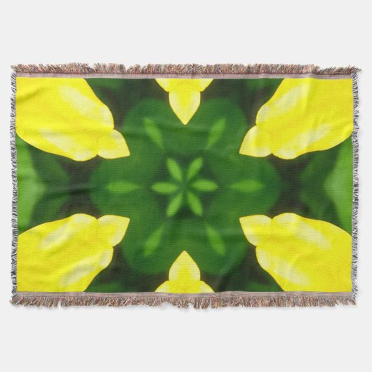 ABSTRACT YELLOW AND GREEN DRAWING. SAMER BRASIL. 3 DEKEN (Voorkant)