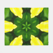 ABSTRACT YELLOW AND GREEN DRAWING. SAMER BRASIL. 3 FLEECE DEKEN (Voorkant (Horizontaal))