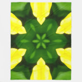 ABSTRACT YELLOW AND GREEN DRAWING. SAMER BRASIL. 3 FLEECE DEKEN (Voorkant)