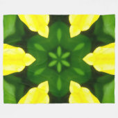 ABSTRACT YELLOW AND GREEN DRAWING. SAMER BRASIL. 3 FLEECE DEKEN (Voorkant (Horizontaal))