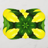 ABSTRACT YELLOW AND GREEN DRAWING. SAMER BRASIL. 3 KAART (Voorkant / Achterkant)