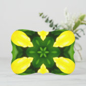 ABSTRACT YELLOW AND GREEN DRAWING. SAMER BRASIL. 3 KAART (Staand voorkant)