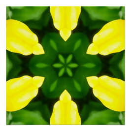 ABSTRACT YELLOW AND GREEN DRAWING. SAMER BRASIL. 3 PERFECT POSTER