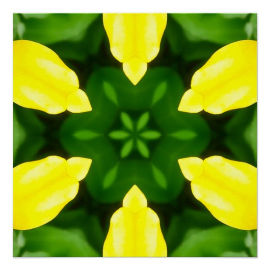 ABSTRACT YELLOW AND GREEN DRAWING. SAMER BRASIL. 3 PERFECT POSTER (Voorkant)