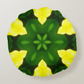 ABSTRACT YELLOW AND GREEN DRAWING. SAMER BRASIL. 3 ROND KUSSEN (Achterkant)