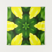 ABSTRACT YELLOW AND GREEN DRAWING. SAMER BRASIL. 3 WANDKLEED (Voorkant (horizontaal))