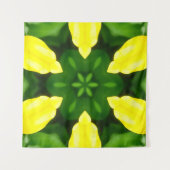 ABSTRACT YELLOW AND GREEN DRAWING. SAMER BRASIL. 3 WANDKLEED (Voorkant)