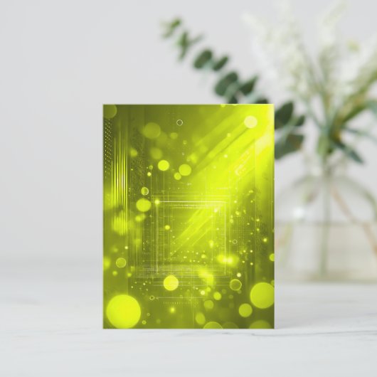 Abstract yellow lights and shapes briefkaart (Staand voorkant)